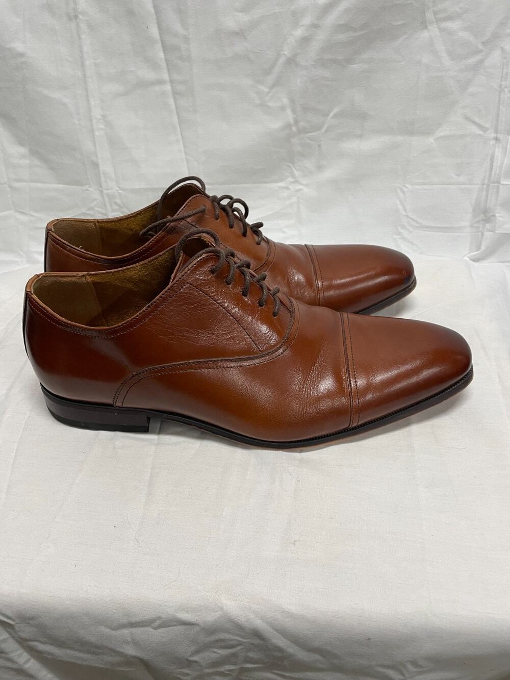 Florsheim Men's Francisco Cap Toe Oxford Shoes Size 9.5 Cognac Leather